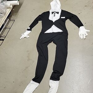 Tuxedo Costume Adult Halloween Cosplay Butler SECOND SKIN BODY SUIT - size large